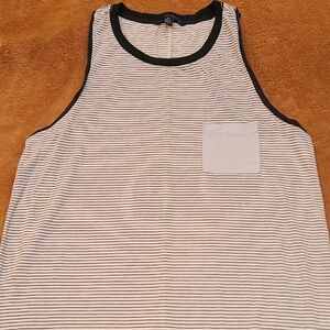 American Eagle Gray Striped Tank
